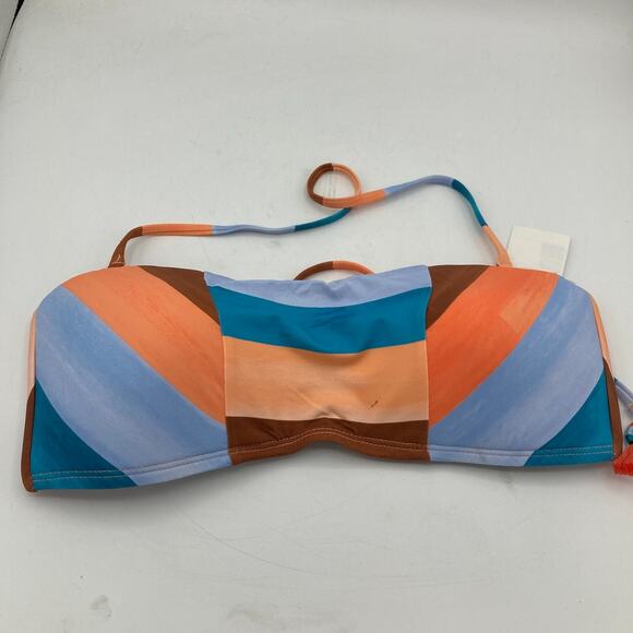 LUCKY BRAND Women's Bandeau Hipster Bikini Swimsuit Top sz M Medium - Picture 7 of 11